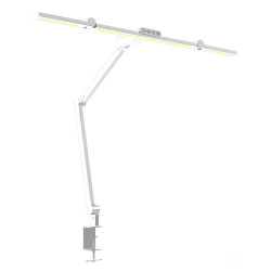 Lampa biurkowa LED - profesjonalna z regulacją barwy i jasności - liniowa 72cm - 2 ramiona - 1380lm - biała - FDDL03