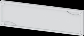 Cover, closed, plastic, (W x H) 500 x 150 mm, light gray, for ALPHA 400/630/1250 DIN, 8GK9601-1KK20