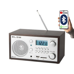 Radioodbiornik AM/FM BLOW RA2 stołowy Bluetooth/AUX/USB/SD / 77-531
