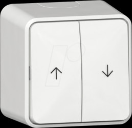 3158 13 Shutter/blind pushbutton 10 AX 250 V~ with mounting plate