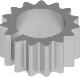 Small heatsink, (W x Ø x H) 12.7 x 12.7 x 6 mm, 63 K/W, stained, 10046051