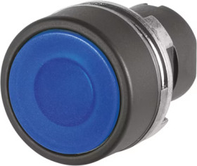 Pushbutton, illuminable, groping, waistband round, blue, front ring black, mounting Ø 22.3 mm, 46-2231.11J0.000