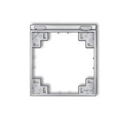 prod. uzupełniające Ramka pośrednia do gniazd bryzgoszczelnych z uziemieniem SCHUKO srebrny metalik 7MRPB-1s