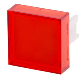 Klosz lampek do przycisku kształt: Kwadratowy Czerwony Soczewka RS PRO 15.2 x 15.2 x 14mm