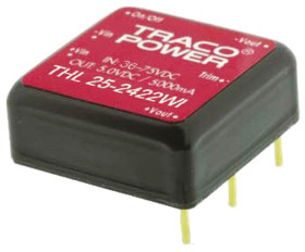 Przetwornica DC-DC, 25W, Uwe 18 → 75 V DC, Uwy 12V dc, Iwy 2.09A, TRACOPOWER