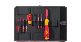 Wiha Wkrętak i zestaw bitów slimVario płaski Pozidriv/PlusMinus/Pozidriv 9-cz. w torbie 2831T902 41233