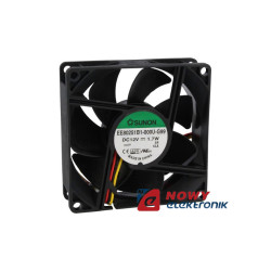 Wentylator 80x25 12V EE80251B1 B Kulka, 3 Prz. 1,7W 69,7m3h EE80251B1-G99