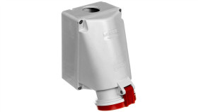 Gniazdo Naścienne 2-Częściowe 63A 5P 6H 400V Ip44 Zaciski Śrubowe Men1145a