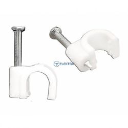 uchwyt kablowy CLIP/ FLOP 7mm z gwoździem okrągły (10sztuk)