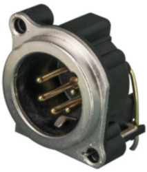 XLR panel plug, 5 pole, metal, NC5MBH