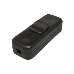 Przełącznik elektryczny przelotowy czarny duży 3A / 230V