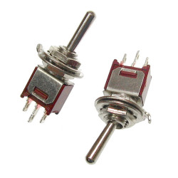 Przełącznik SW-TSM1022A13 submin czerwony,jednobiegowy On-OFF-On TSM102A2