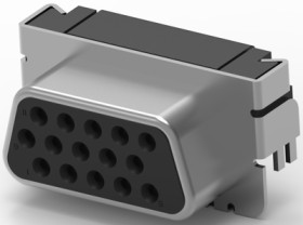 D-Sub socket, 15 pole, high density, angled, solder pin, 1775763-1