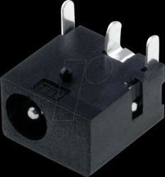 FC68145 DC socket 1.3 mm inner diameter, right angle, through-hole