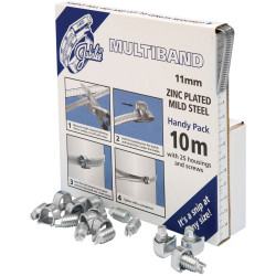 Jubilee&#xAE; MB1708 Multiband Mild Steel Handy Pack 11mm (10m &#x2B; 25 Housings/Screws)