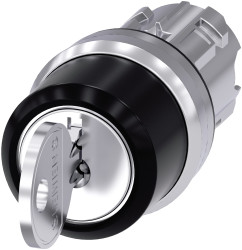 Przełącznik obrotowy kluczykowy 3-pozycyjny wycięcie: 22mm Zatrzask IP20, IP66, IP67, IP69, IP69K Siemens przycisków: 2