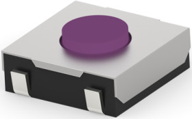 Short-stroke pushbutton, Form A (N/O), 50 mA/24 VDC, unlit , actuator (black, L 0.5 mm), 2.55 N, J-hook, 1571625-8