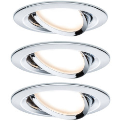 Paulmann 93452 Nova Flush Mount Light Set LED 18W Chrome Glossy 3PC