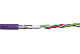 Kabel do transmisji danych liczba żył 2 0,5 mm² Ekranowany Igus 10 A średnica zew 8.5mm Fioletowy