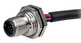 Złącze wielostykowe przemysłowe 12-pinowe M12, panelowe Wtyczka RS PRO