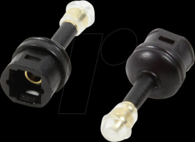 CA1014 Audio adapter, Mini-Toslink/M to Mini-Toslink/F, black