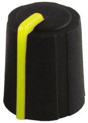 Pokrętło potencjometru oś: 6mm średnica: 11.5mm Kształt D TPE/PP Czarny Sifam