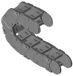 Koryto kablowe szerokość 168 mm głębokość 54mm typ Łańcuch kablowy Igus Igumid G Elastyczny Czarny