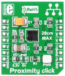 Zestaw rozwojowy czujników, do uzytku z: MikroBUS, Płyta rozszerzenia, Proximity Click, Czujnik ruchu