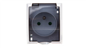 Fala Gniazdo Hermetyczne Pojedyncze Z/U Ip44 Z Przesłonami Klapka...