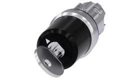 Przełącznik z kluczem Siemens 22mm okrągły metal błyszczący nr zamka SSG10 2 poz. O-I monost. kąt zał. 90st. 3SU1050-5BF11-0AA0