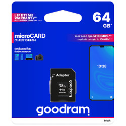 Karta pamięci microSD 64GB UHS-I Goodram z adapterem