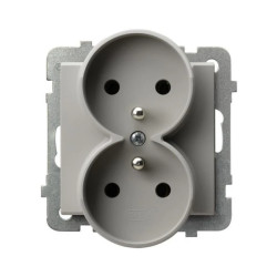 SONATA Gniazdo podwójne z uziemieniem moduł bez ramki kaszmir GP-2RRZ/m/82