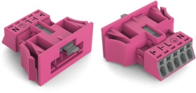 Plug, 5 pole, push-in, 1.5 mm², pink, 890-795/080-000