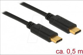 83043 Delock cable USB 2.0 C male > C male 5A 0.5 m