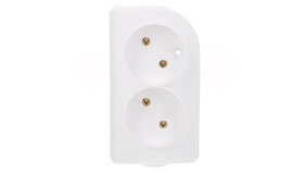 Rozgałęźnik Do Przedłużacza 2-Gniazda B/U Biały Gn-2