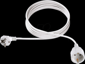 341.200S protective contact extension cable, 230VAC, neutrally packed, wh