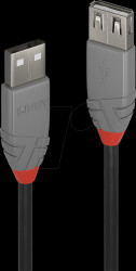 36705 USB 2.0 cable, A plug to A socket, 5.0 m