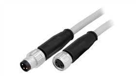 Złącze M8 Męsko-Żeńskie Proste 1M 3Pin 21348081380010