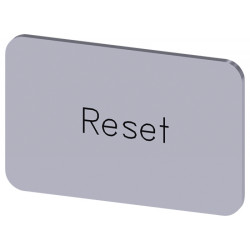 SIRIUS ACT, ETYKIETA WKÅADANA LUB SAMOPRZYLEPNA, 17.5 X 27MM, SREBRNA, CZARNE LITERY, Z NAPISEM: RESET - 3SU1900-0AD81-0DU0