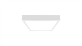 Plafoniera Led 30W 3000Lm 6500K Ip44 Kwadrat Fi420 Mleczny Biała Ramka 7632