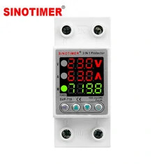 220V 40A/63A Regulowana Relé Napięcia z Ochroną Przed Nad- i Podnapięciem. Ogranicznik Prądu. Precyzyjny Watometr. Licznik Energ