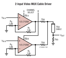 Low Cost Dual and Triple 130MHz Current Feedback Amplifiers with Shutdown