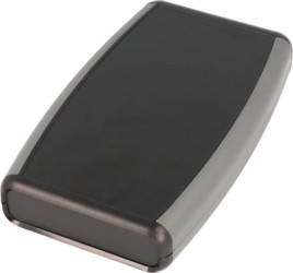 ABS handheld enclosure, (L x W x H) 147 x 89 x 25 mm, black (RAL 9005), IP54, 1553DBK