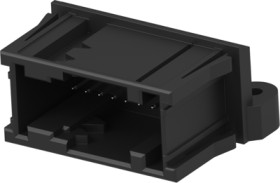 Plug, 18 pole, angled, 2 rows, black, 1-963539-2