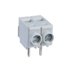 CamdenBoss CTB7050/2 2 Way 22A Rising Clamp 90&#xB0; Terminal Block 5mm Pitch