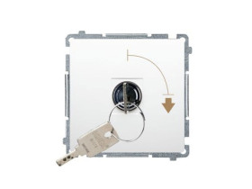 SIMON BASIC Wyłącznik pojedynczy 2-pozycyjny "0-I" chwilowy przycisk biały BMP1K.01/11 KONTAKT SIMON