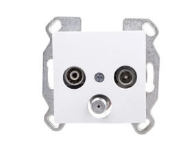 Lumina Gniazdo antenowe RTV-SAT standard białe WL3110