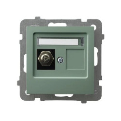 AS Gniazdo ekwipotencjalne pojedyncze zielony mat GPE-1G/m/84