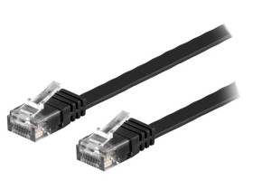 F.U/UTP6-CU-150BK Patch cord U/UTP 6 linka Cu PVC czarny 15m 32AWG