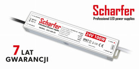 Zasilacz led hermetyczny 24V 100W Scharfer 7Y